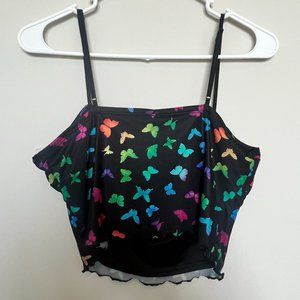 Women Butterfly Crop Top